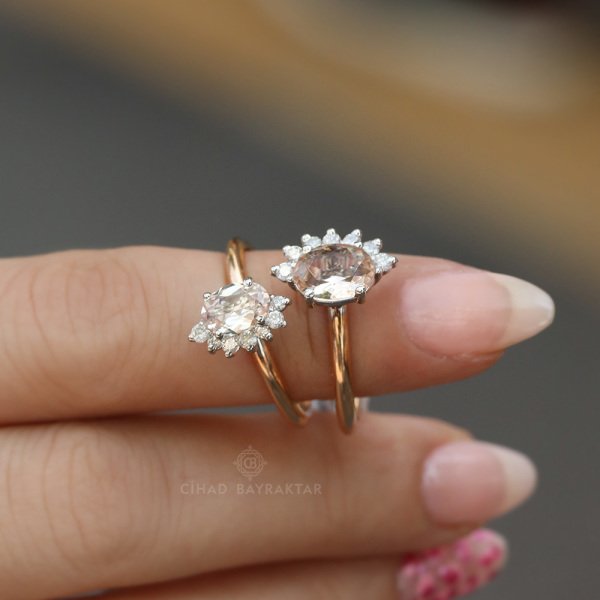 0,18 Ct. Morganite Pırlanta Yüzük
