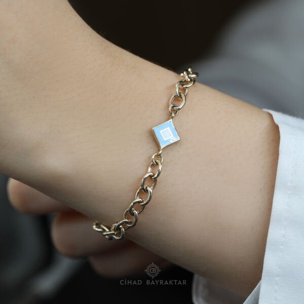 Mineli Altın Bileklik