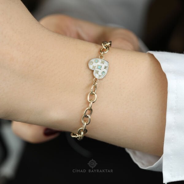 Mineli Altın Bileklik