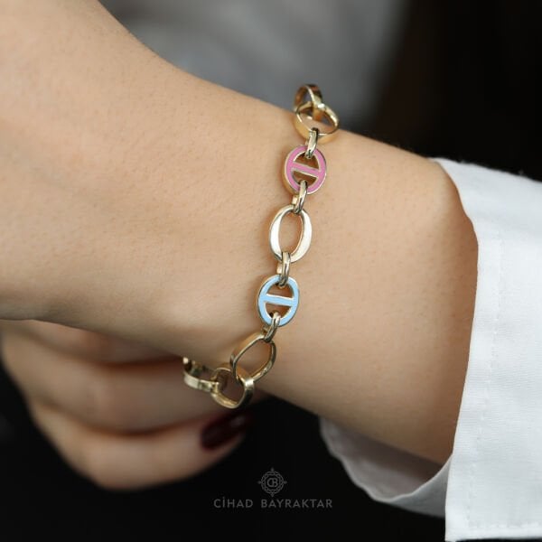 Mineli Altın Bileklik