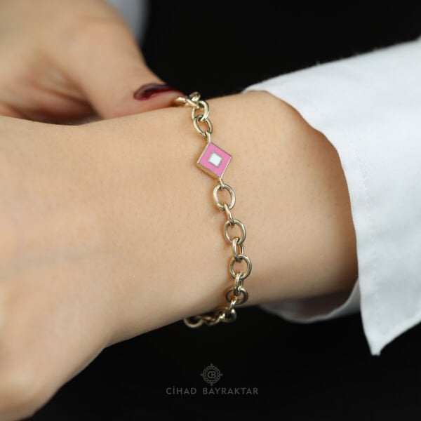 Mineli Altın Bileklik