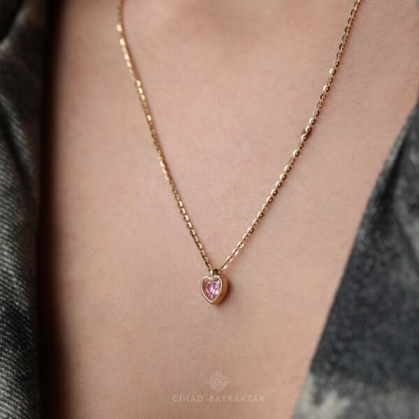 Cetaş Kalp Altın Kolye