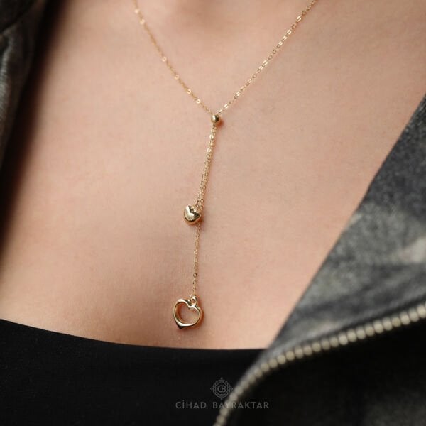 Kalp Model Altın Kolye