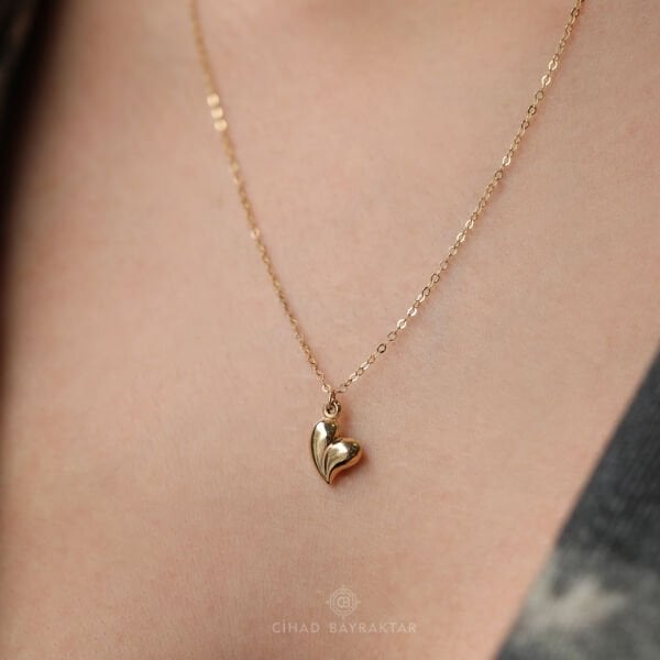 Kalp Model Altın Kolye