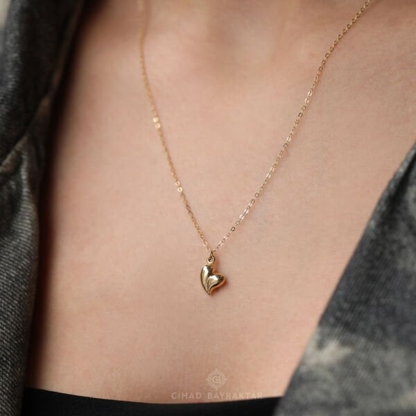 Kalp Model Altın Kolye