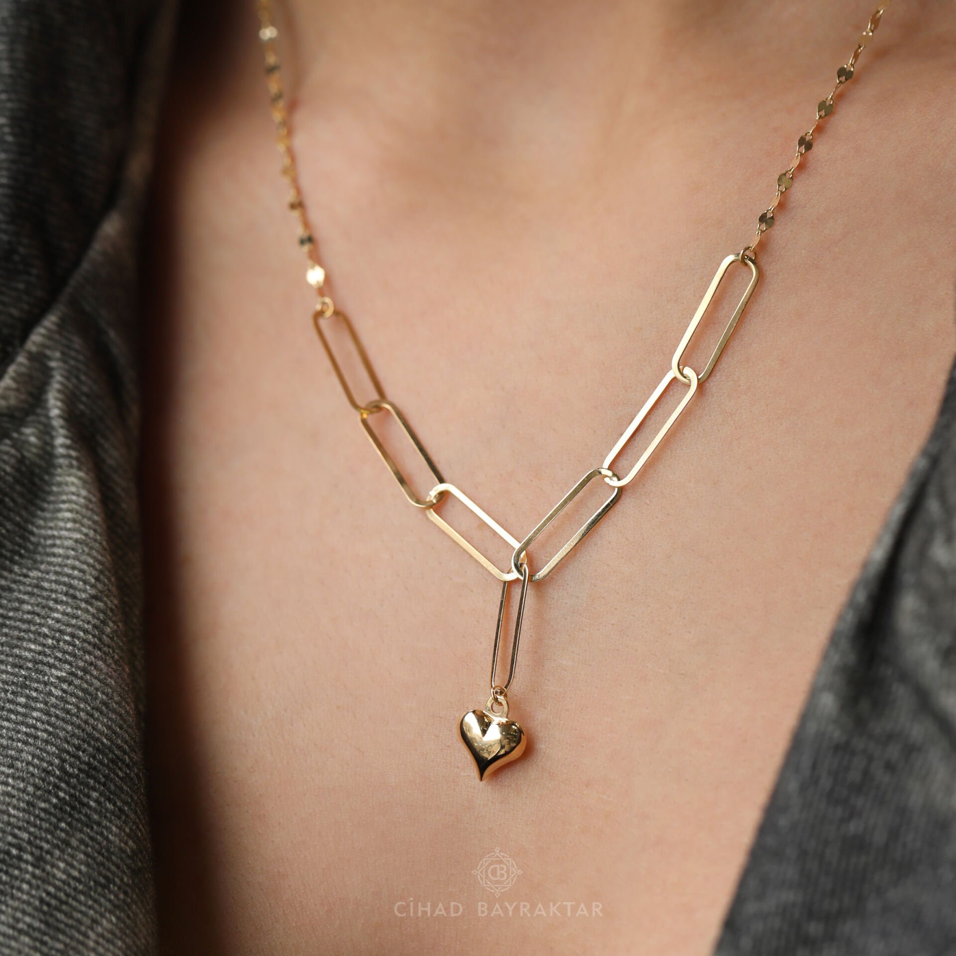 Kalp Model Altın Kolye