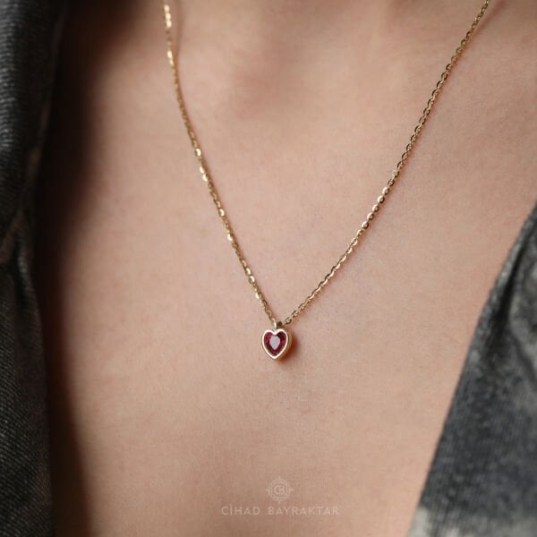 Cetaş Kalp Altın Kolye