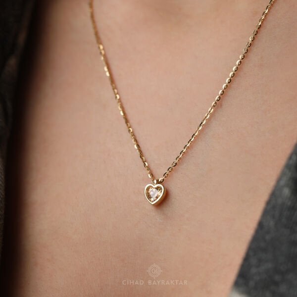 Cetaş Kalp Altın Kolye