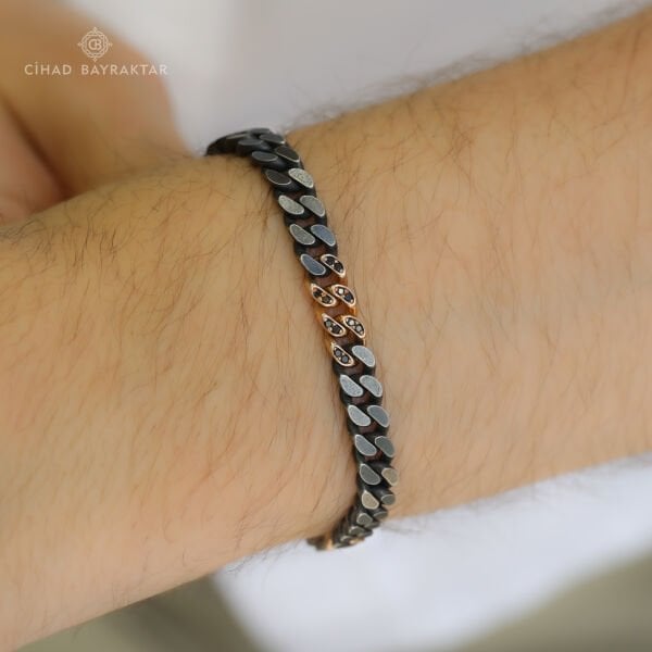 0,15 ct Pırlanta Erkek Bileklik