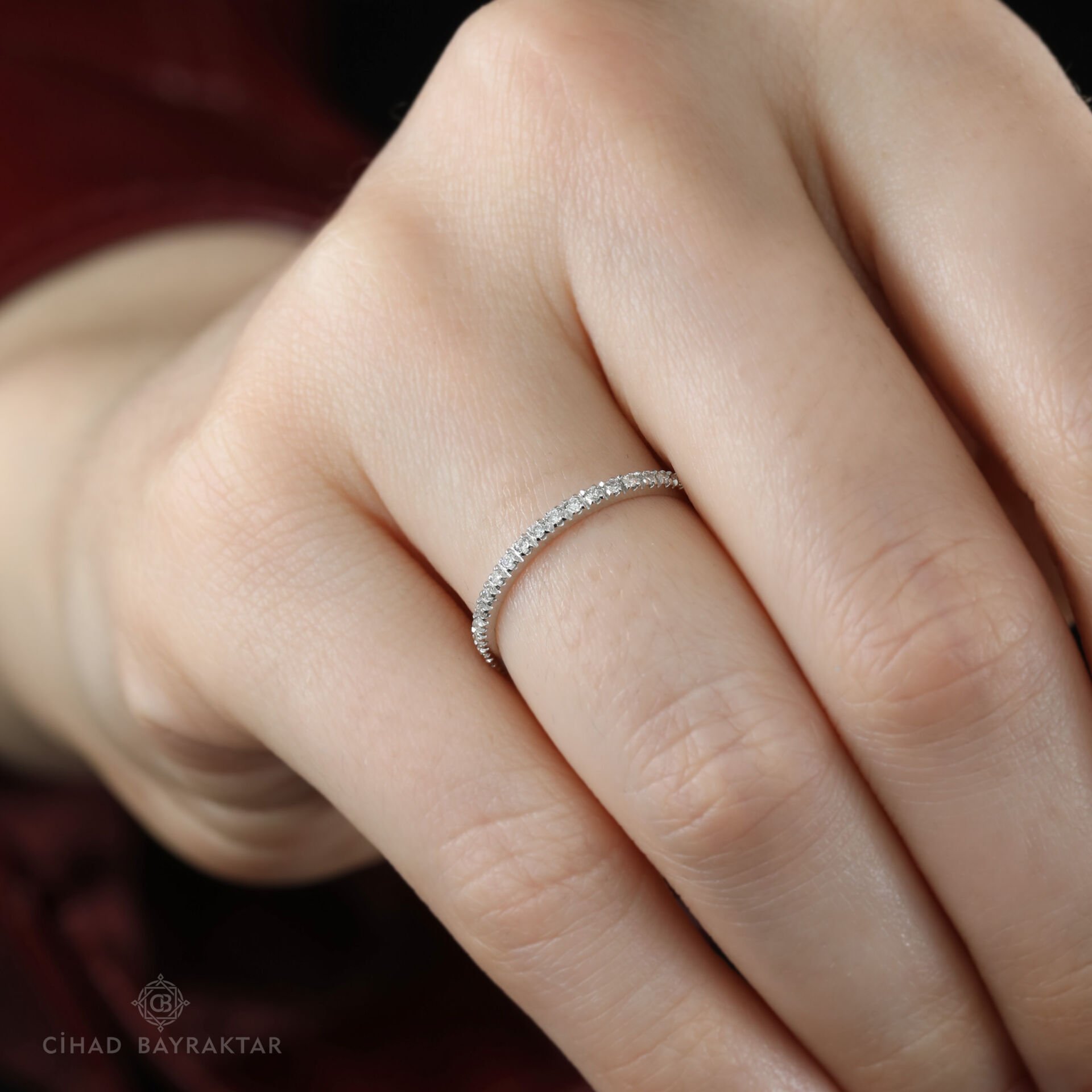 0,19 ct Pırlanta Yarım Tur Yüzük