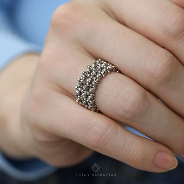 Dorika Beyaz Altın Yüzük