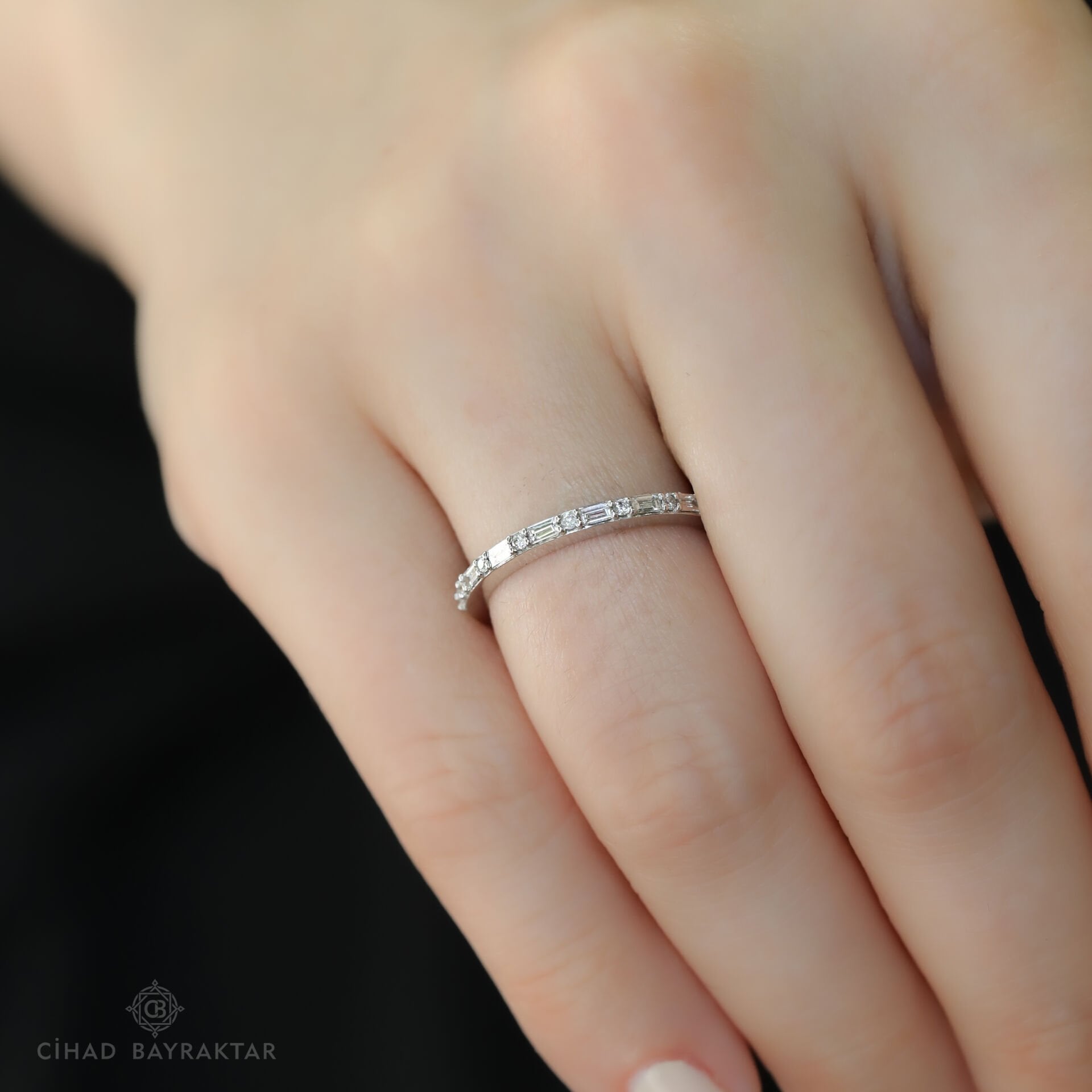0.24 ct Pırlanta Yarım Tur Yüzük