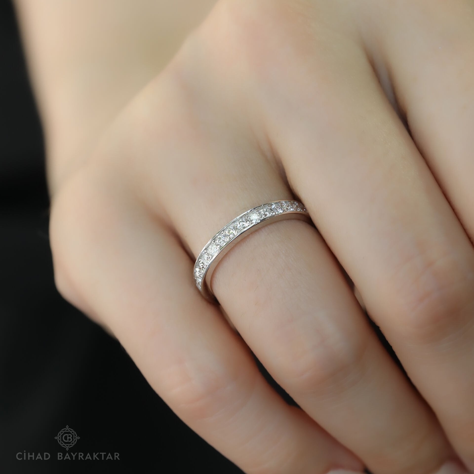 0.42 ct Pırlanta Yarım Tur Yüzük