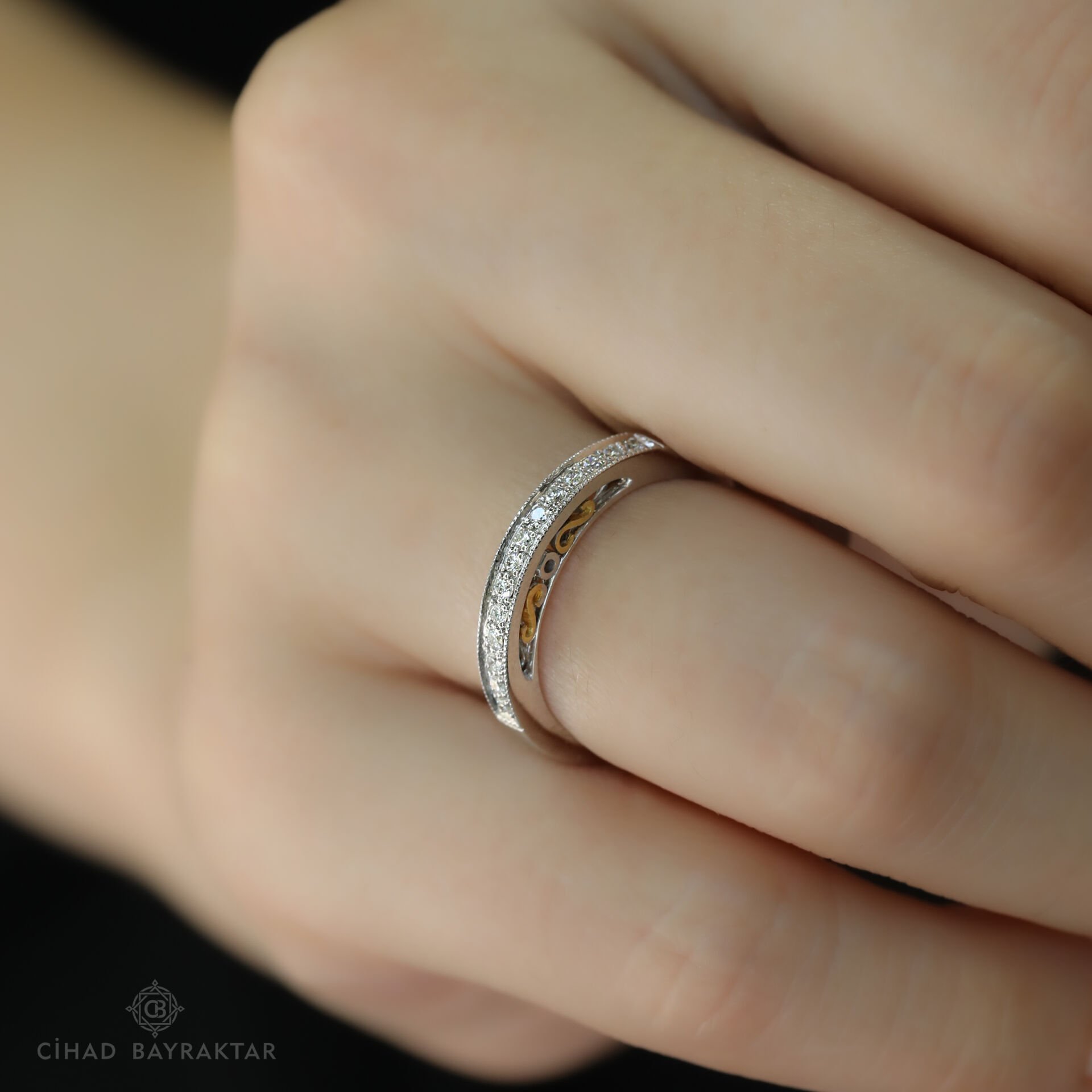 0.15 ct Pırlanta Yarım Tur Yüzük
