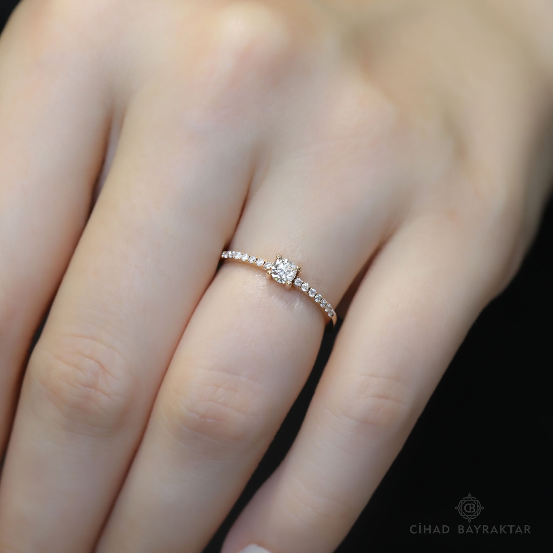 0.28 ct Pırlanta Rose Tektaş Yüzük