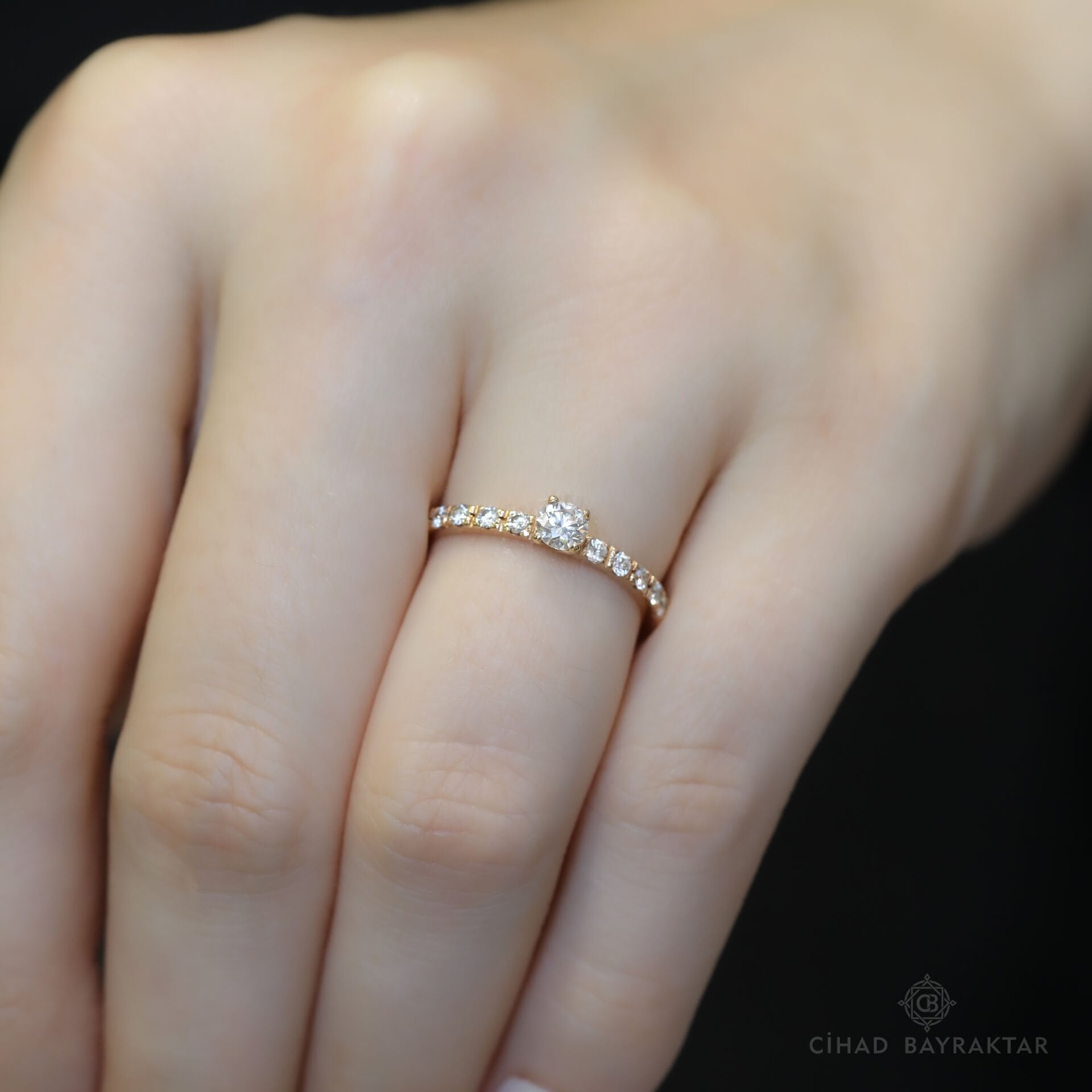 0.40 ct Pırlanta Rose Tektaş Yüzük