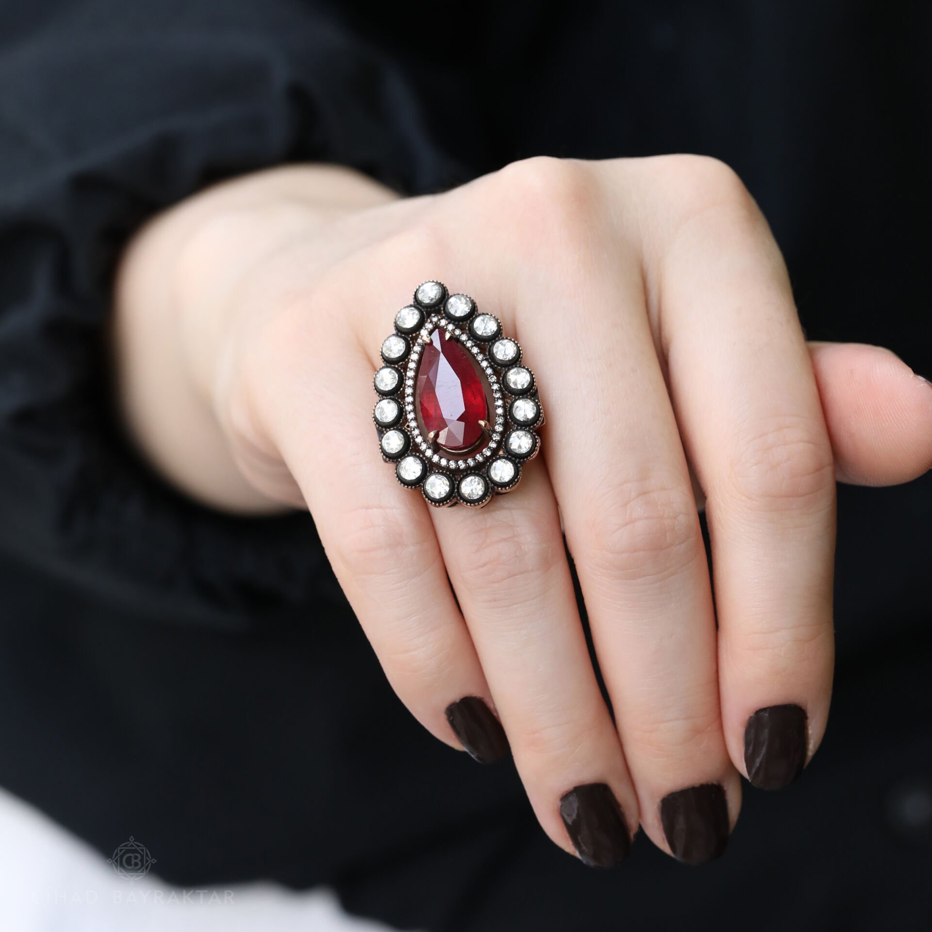 Yakut & Elmas Damla Yüzük