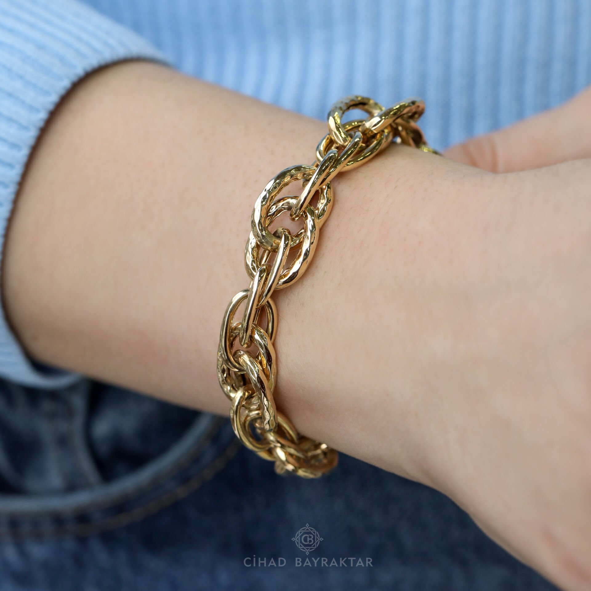 Hallow Zincir Altın Bileklik