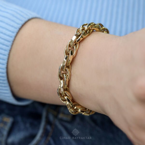 Hallow Zincir Altın Bileklik