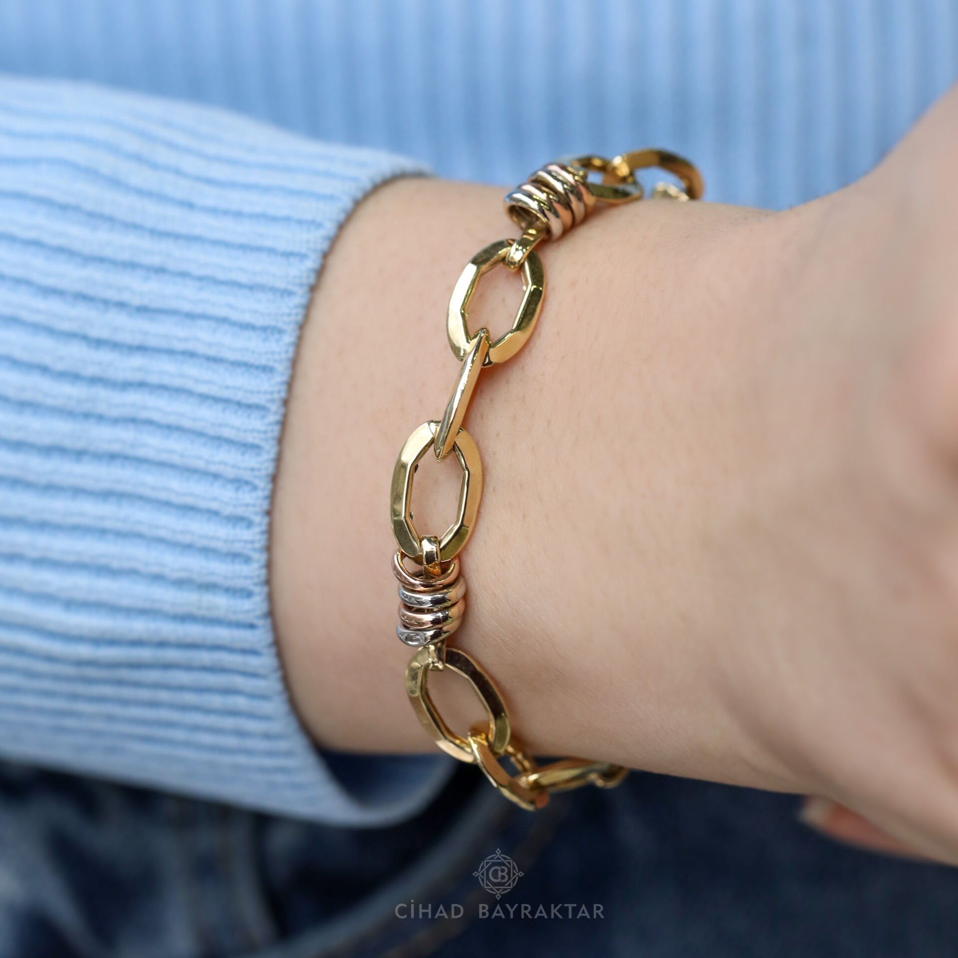Hallow Zincir Altın Bileklik