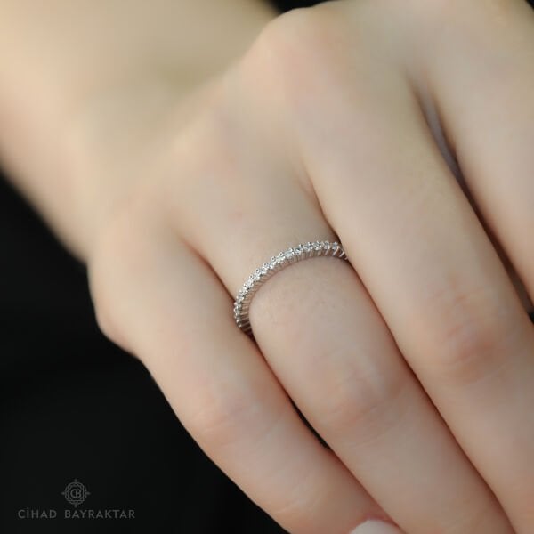 0.32 ct Pırlanta Yarım Tur Yüzük