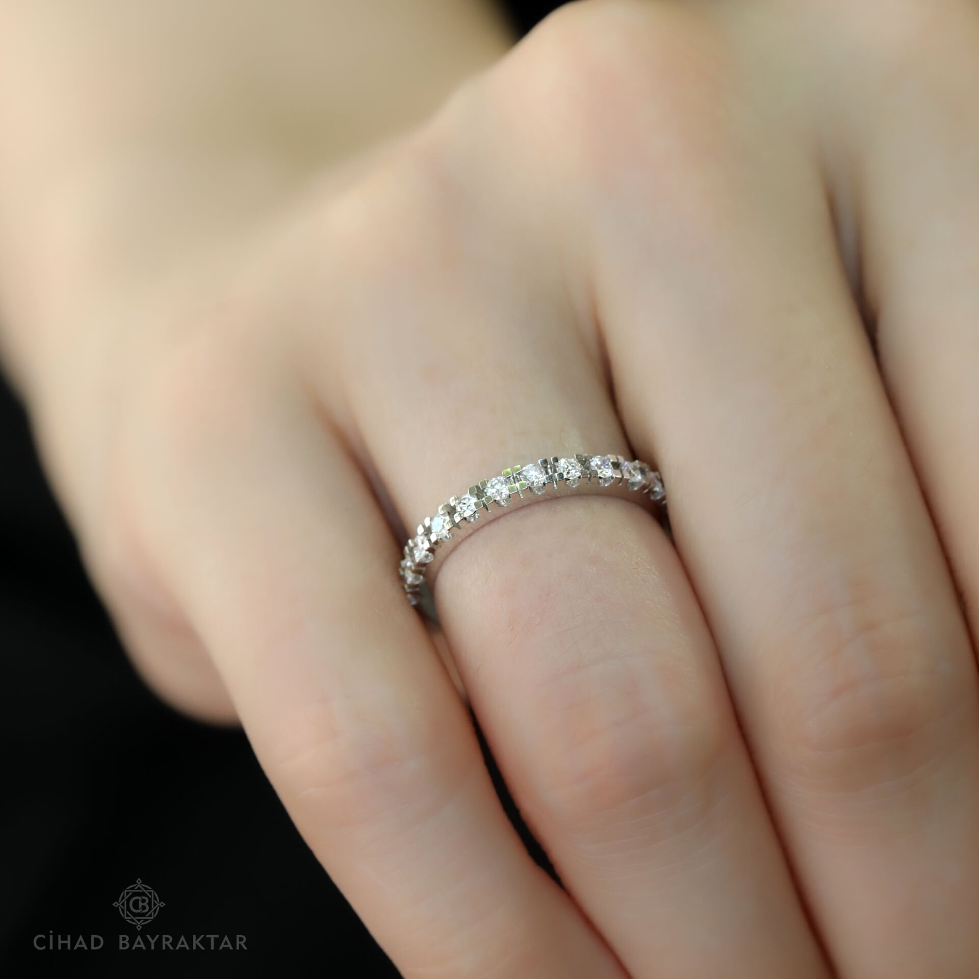 0.42 ct Pırlanta Yarım Tur Yüzük