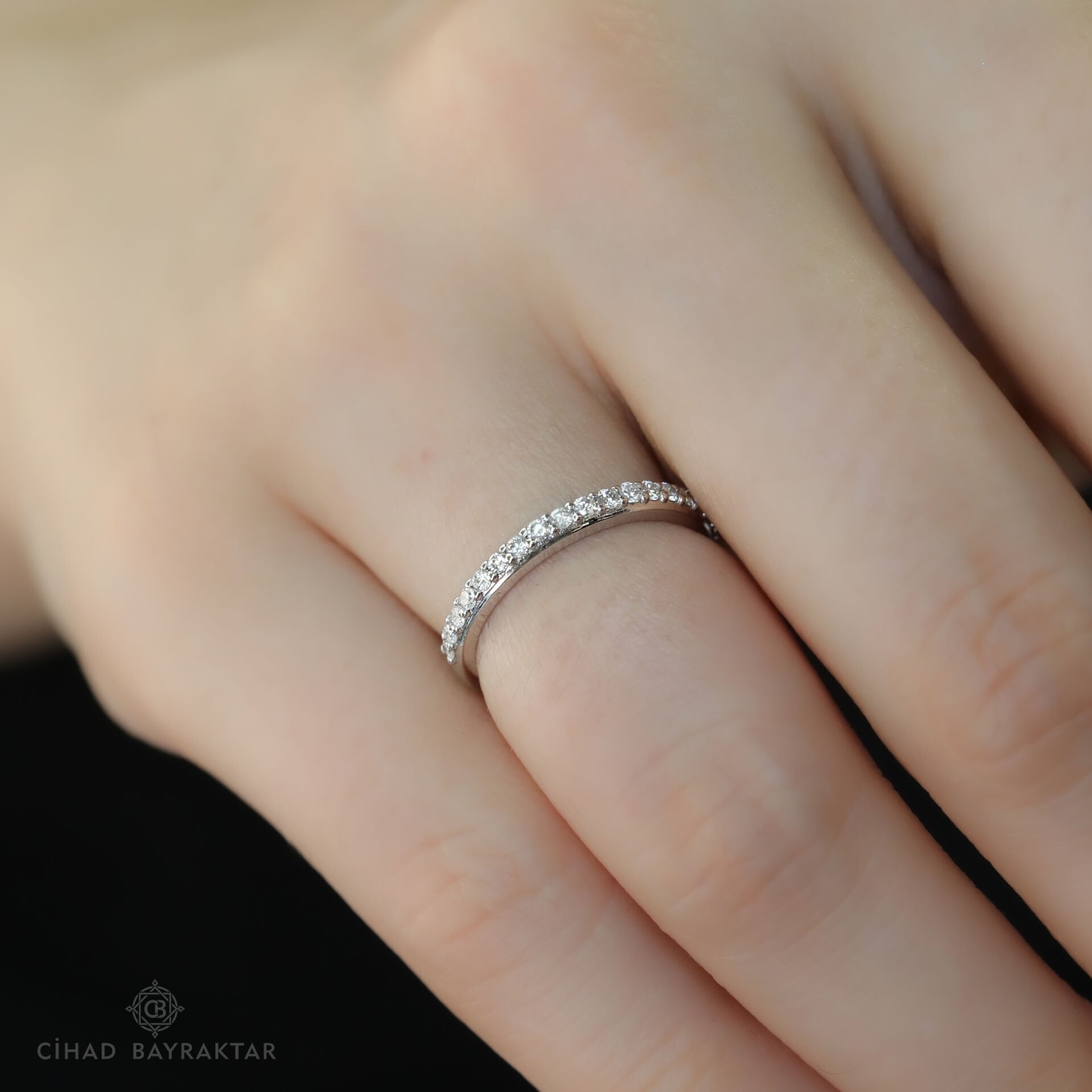 0.24 ct Pırlanta Yarım Tur Yüzük