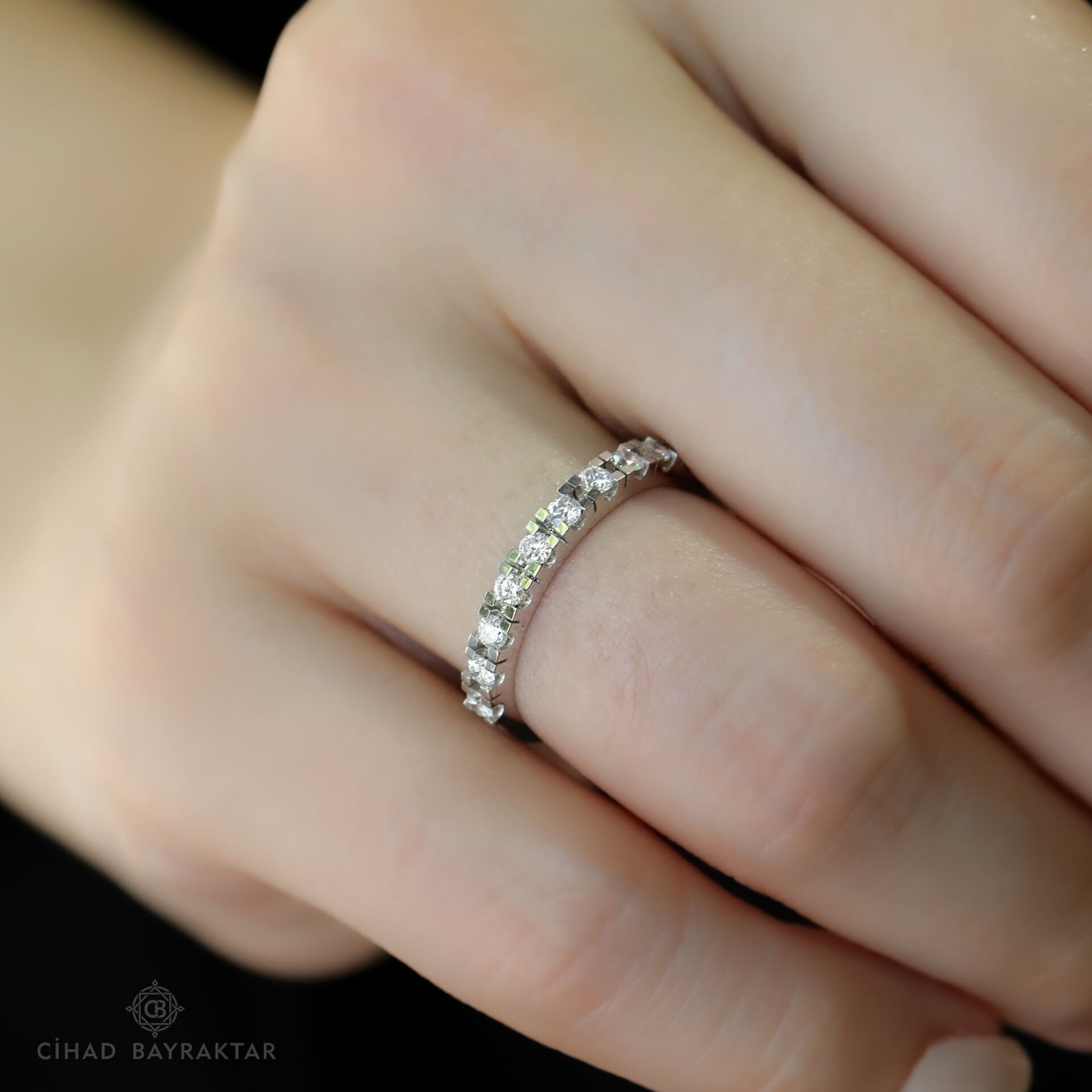 0.53 ct Pırlanta Yarım Tur Yüzük
