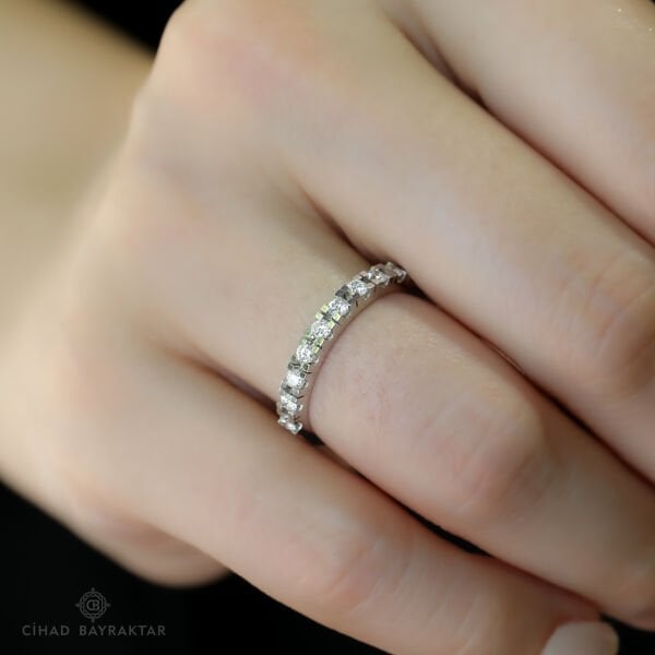 0.53 ct Pırlanta Yarım Tur Yüzük