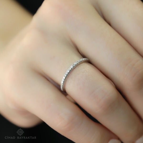 0.17 ct Pırlanta Yarım Tur Yüzük