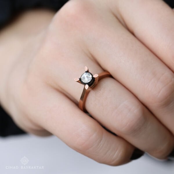 0,21 ct Elmas Tektaş Yüzük