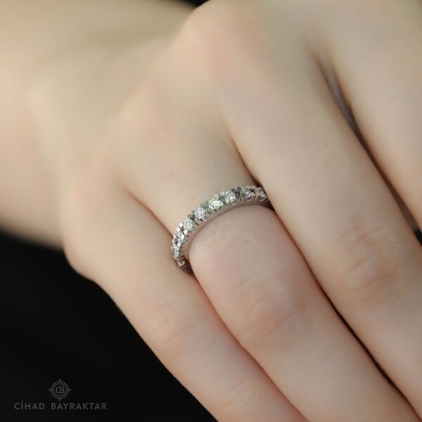 0.53 ct Pırlanta Yarım Tur Yüzük