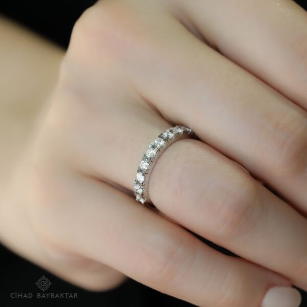 0.62 ct Pırlanta Yarım Tur Yüzük