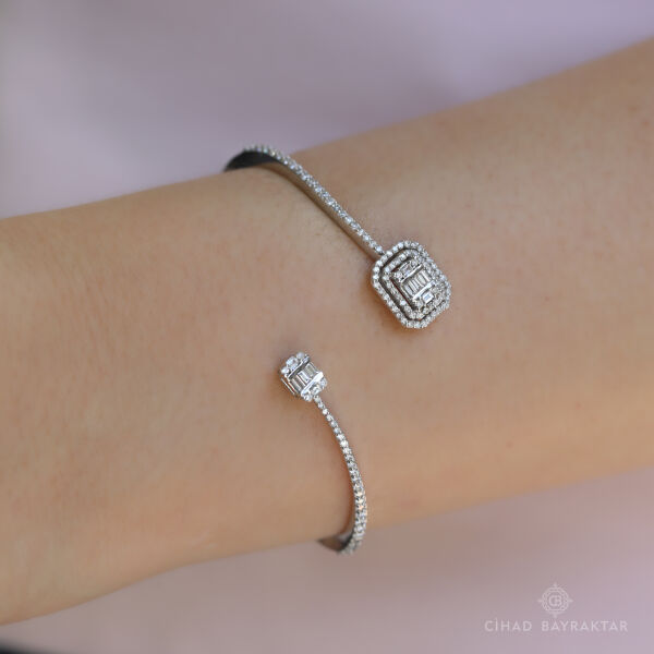 1.21 ct Pırlanta Baget Bilezik