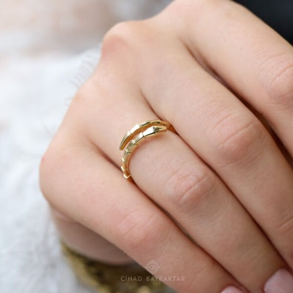 Yılan Model Altın Yüzük