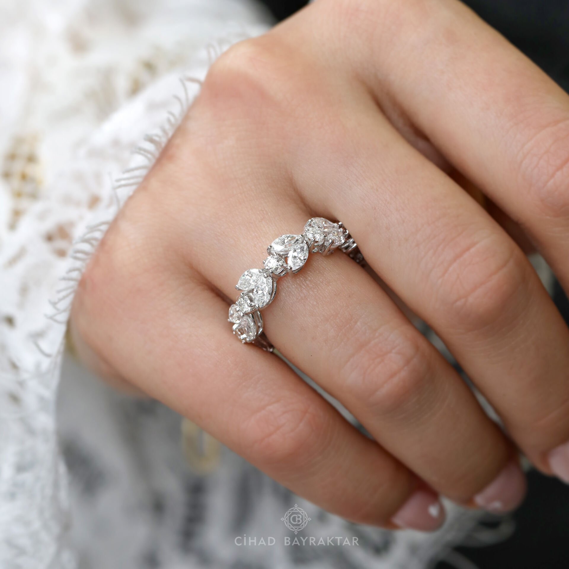 4,08 ct Pırlanta Flora Yüzük