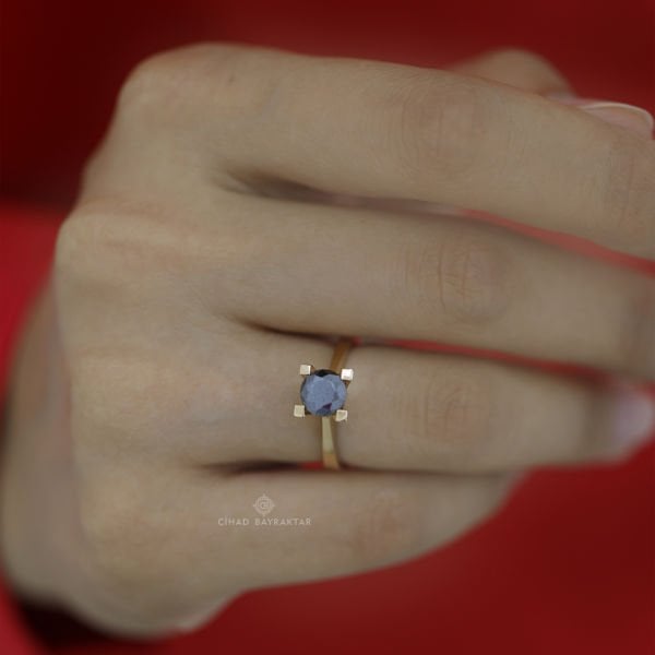 1,10 ct Siyah Pırlanta Tektaş