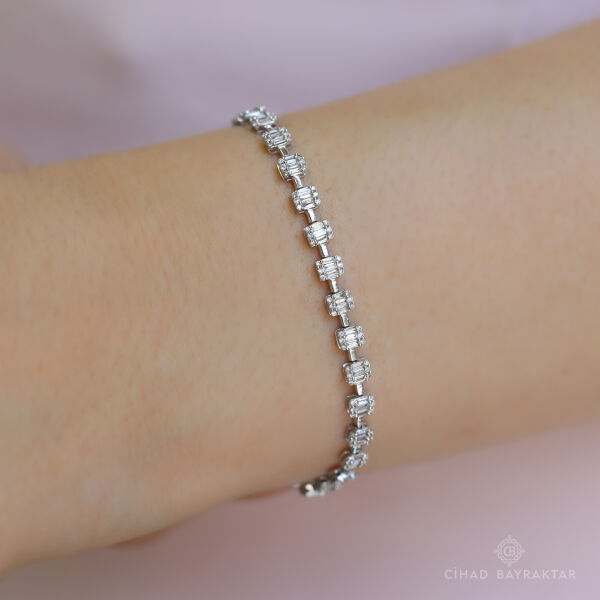1.51 ct Pırlanta Baget Bileklik