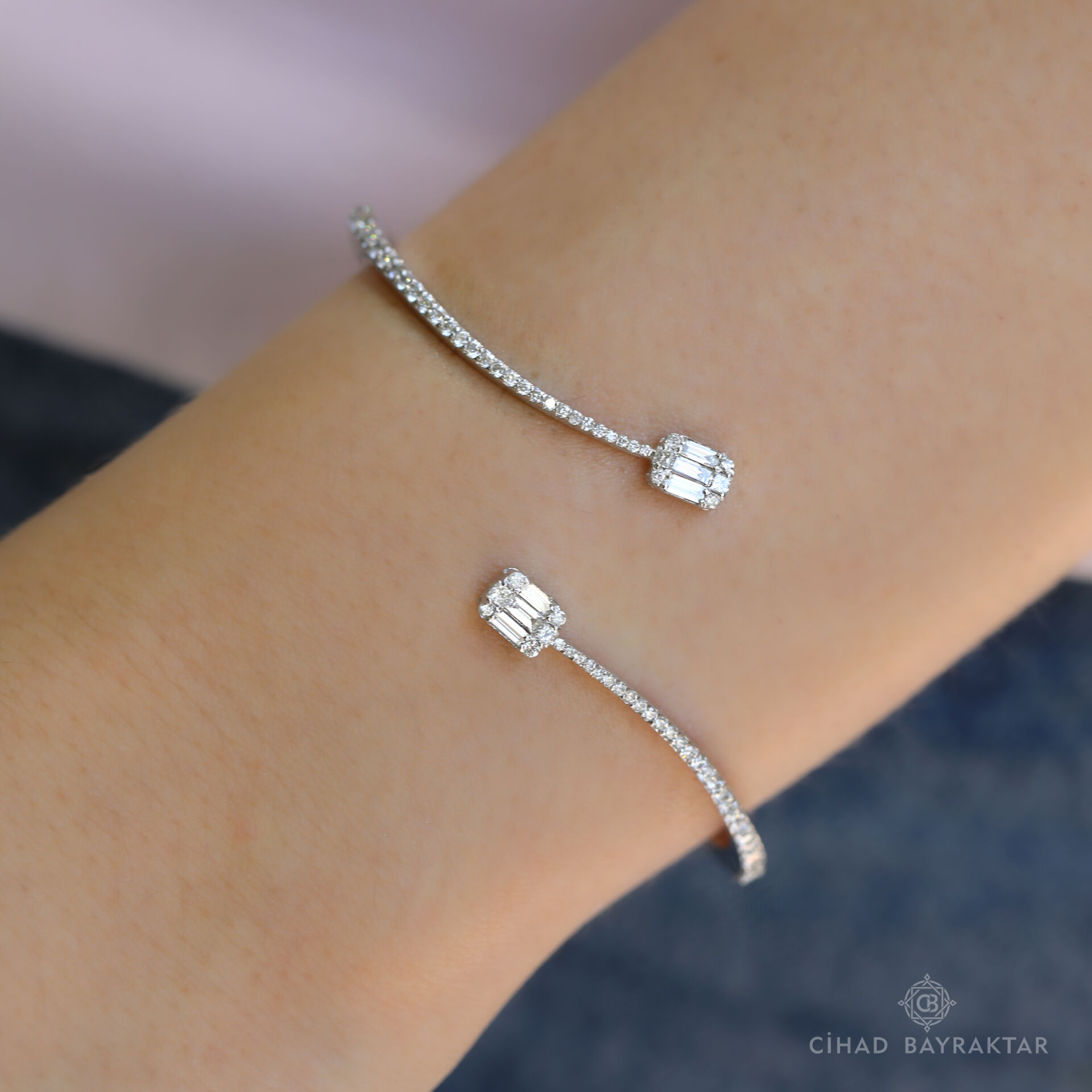 1.22 ct Pırlanta Baget Bilezik