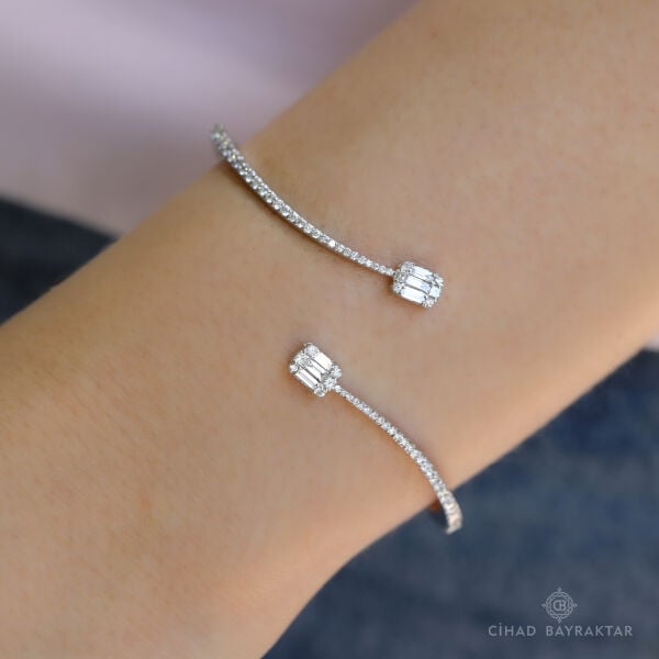 1.22 ct Pırlanta Baget Bilezik