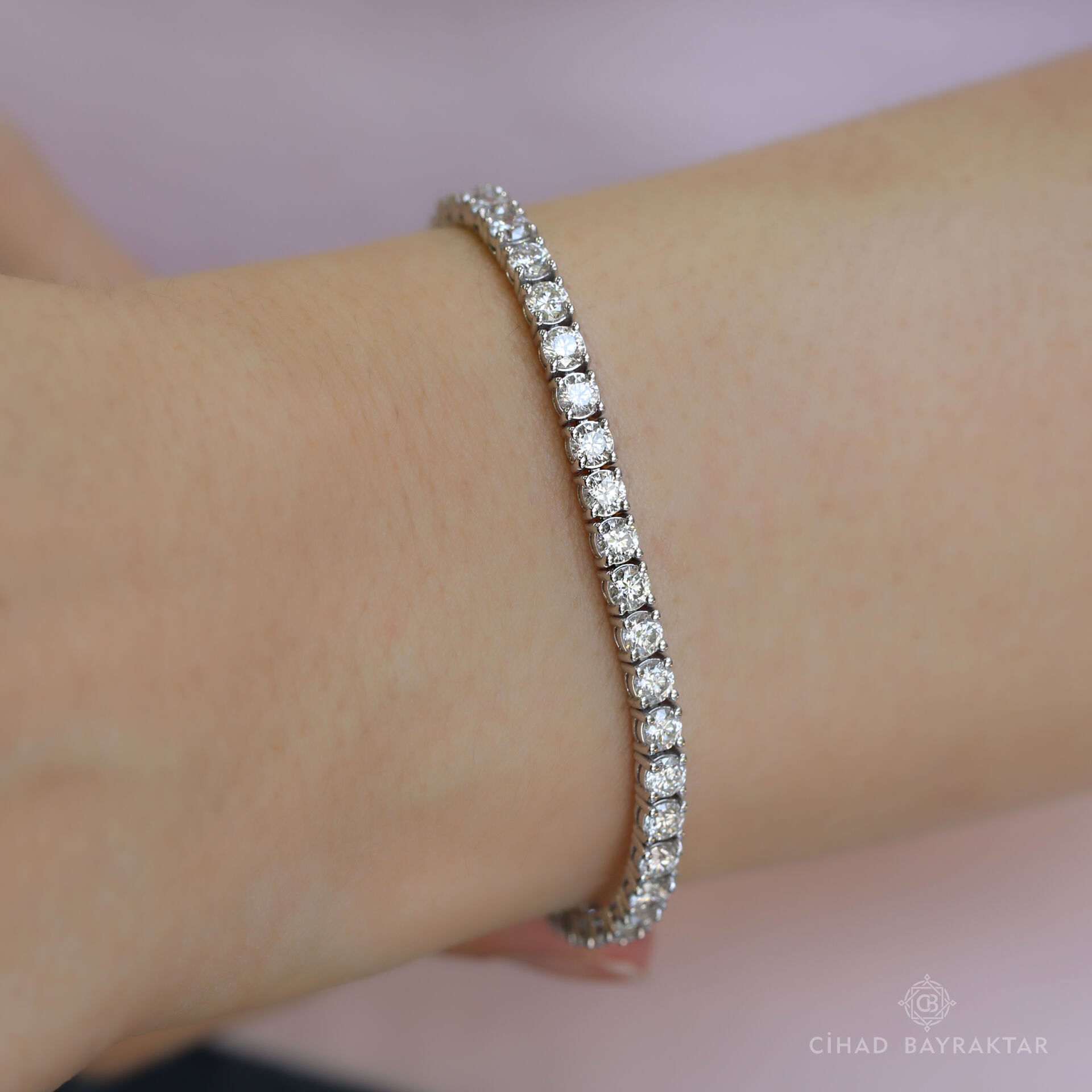 6.90 ct Pırlanta Su Yolu Bileklik