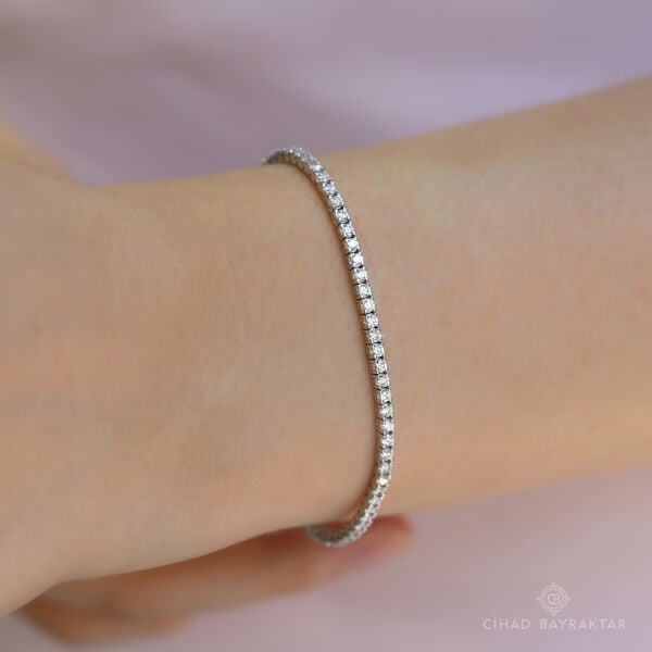 2.30 ct Pırlanta Su Yolu Bileklik