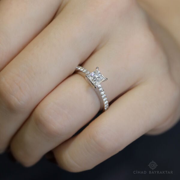 1.14 ct Pırlanta Prenses Yüzük