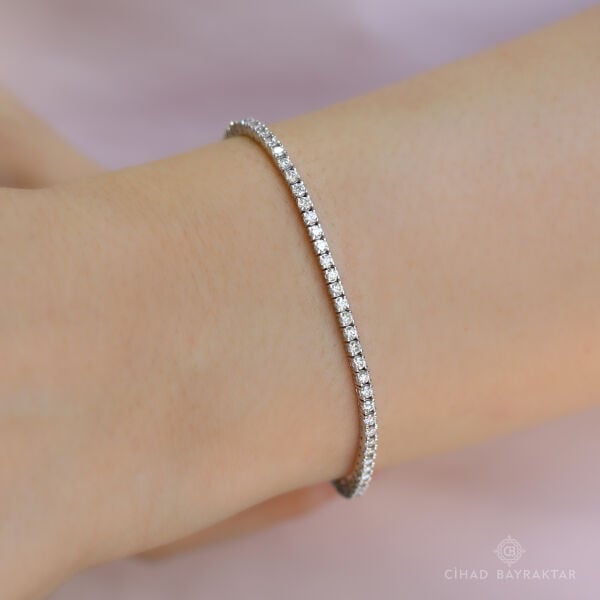 2.30 ct Pırlanta Su Yolu Bileklik