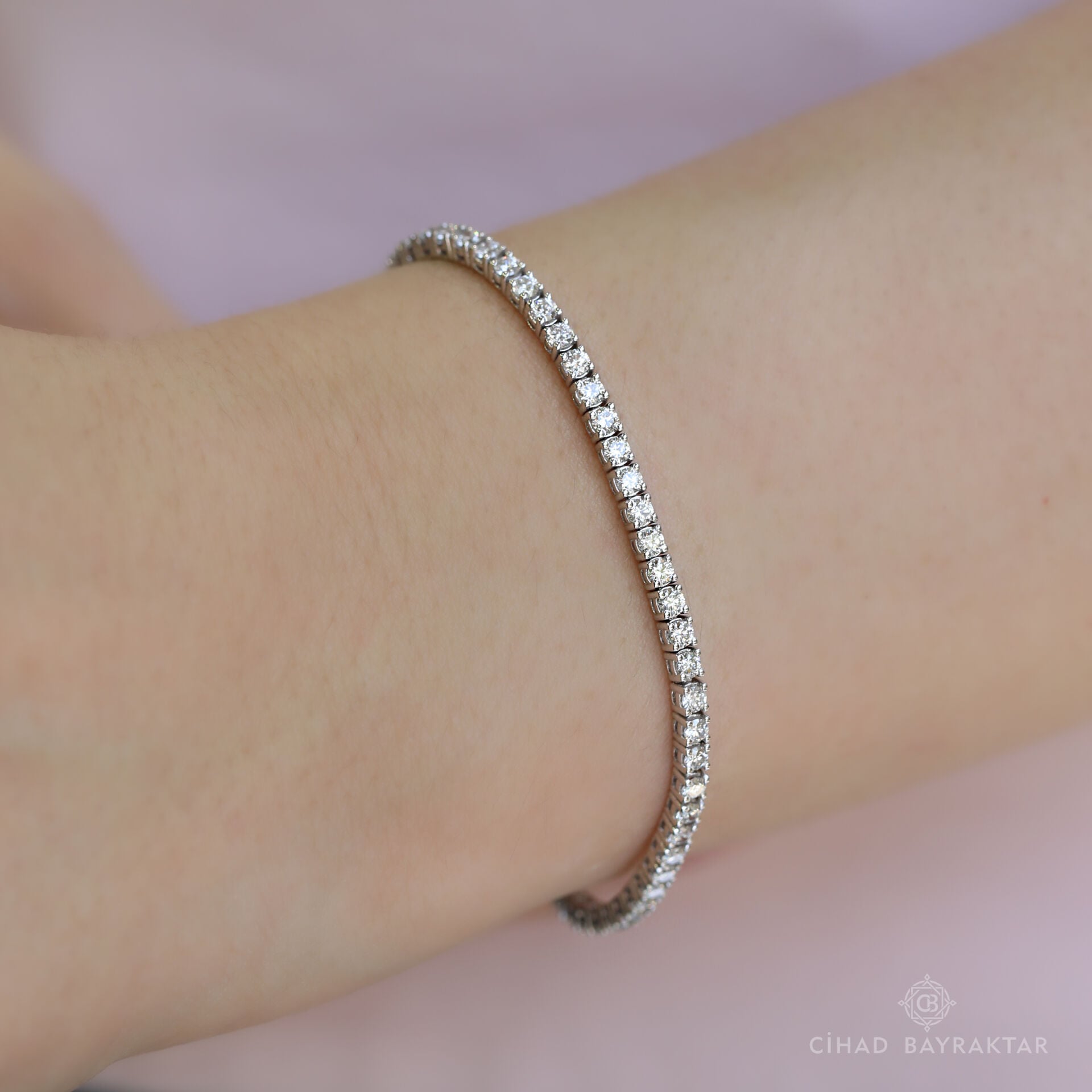 2.92 ct Pırlanta Su Yolu Bileklik