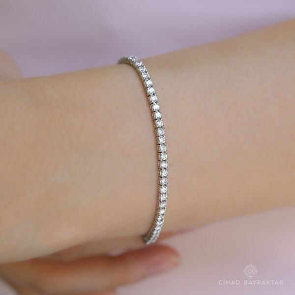 2.96 ct Pırlanta Su Yolu Bileklik