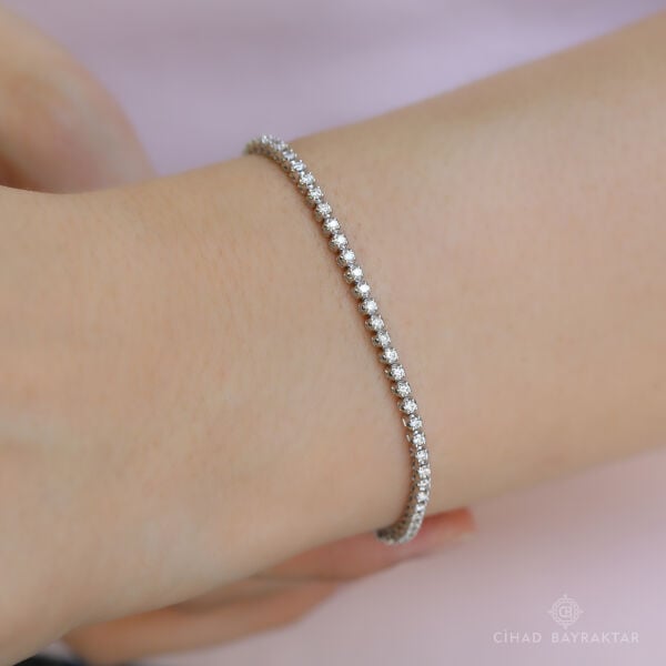 1.40 ct Pırlanta Su Yolu Bileklik