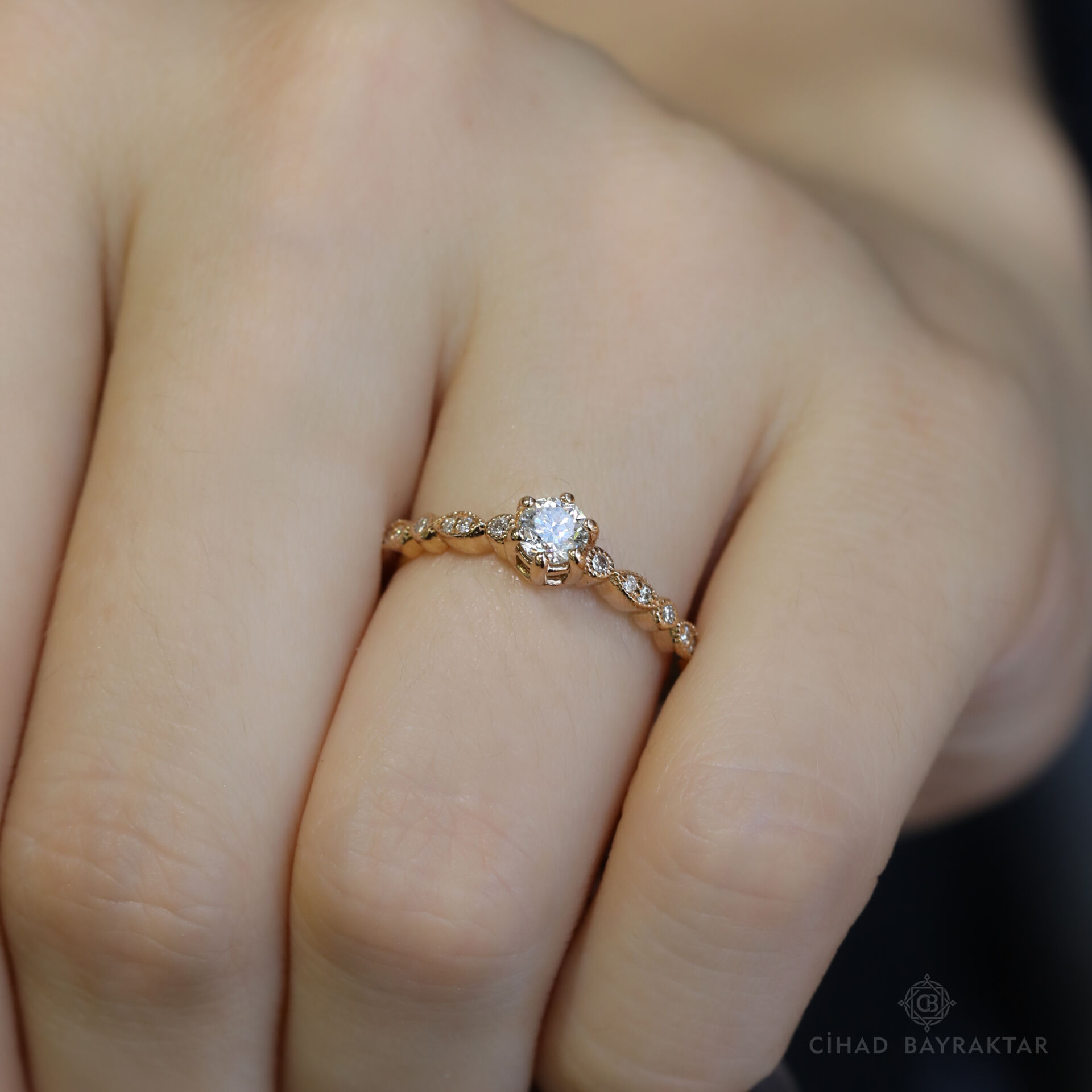 0.39 ct Pırlanta Vintage Yüzük
