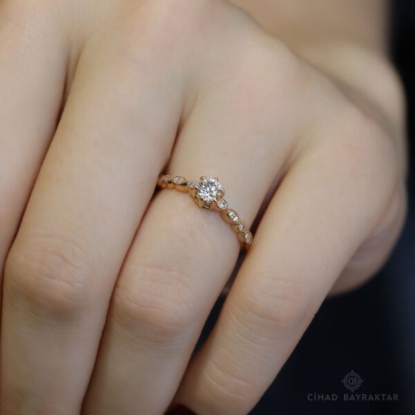 0.39 ct Pırlanta Vintage Yüzük
