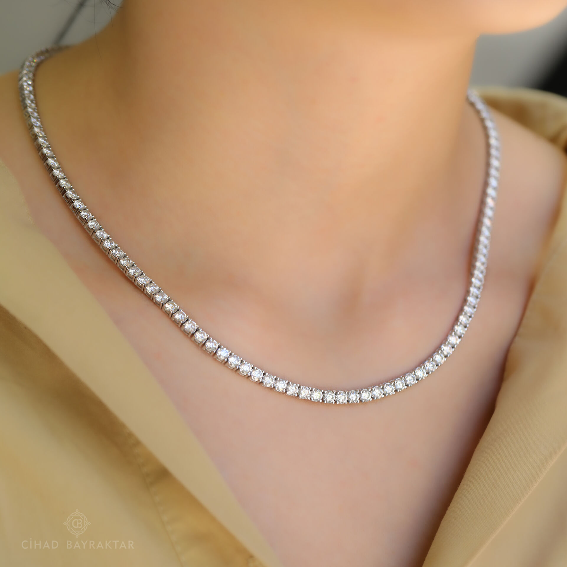 15.32 ct Pırlanta Su Yolu Kolye